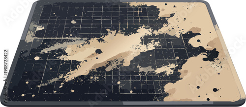 Textured Floor Mat with Dust Patterns Highlighting Everyday Wear and Natural Imperfections