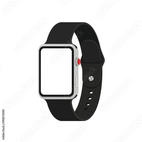 Modern Apple Watch with Black Strap.