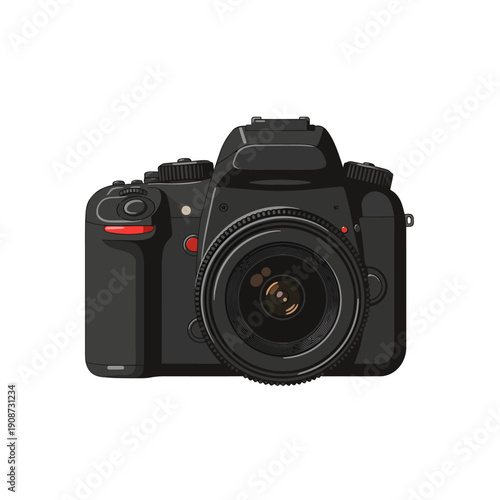 Professional Digital SLR Camera Front View.