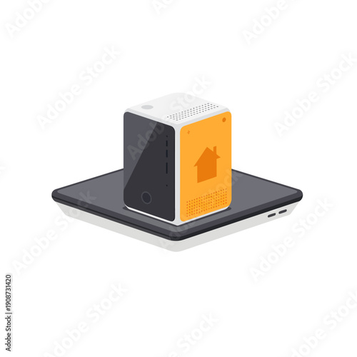 USB flash drive on a smartphone.