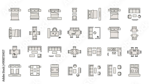 furniture layout plan, top view, interior design, floor plan, home decor