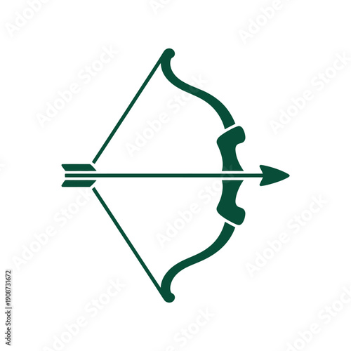 A green bow and arrow logo on a white background, symbolizing precision and focus.