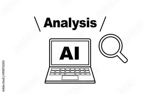 AIで分析　ベクターアイコン