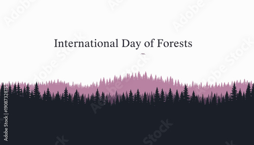 Silhouette Forest Trees International Day Forest.