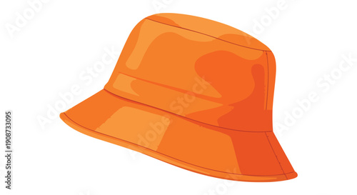 Vibrant Orange Bucket Hat for Fashionable Headwear.