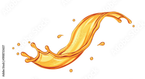 Vibrant Orange Juice Splash Dynamic Liquid Motion.