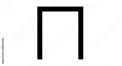 Black U shaped metal object.