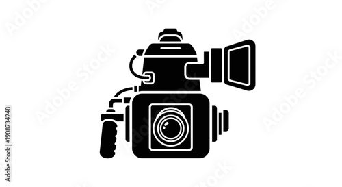 Black Video Camera Icon Graphic 2.