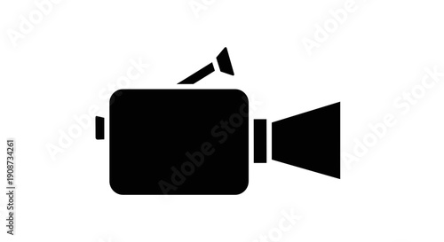 Black video camera icon graphic 3.