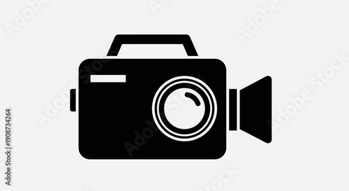 Black Video Camera Icon Graphic 4.