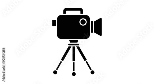 Black Video Camera On Tripod 1.