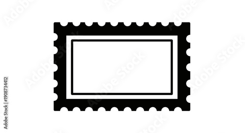 Blank postage stamp design.