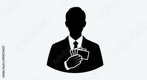 Businessman Holding Credit Cards.