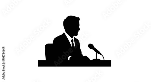 Businessman Speaking at a Podium 2.