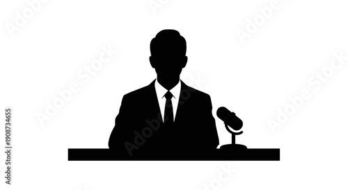 Businessman Speaking at Podium 2.