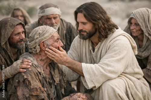 Jesus cleansing lepers, compassion and restoration