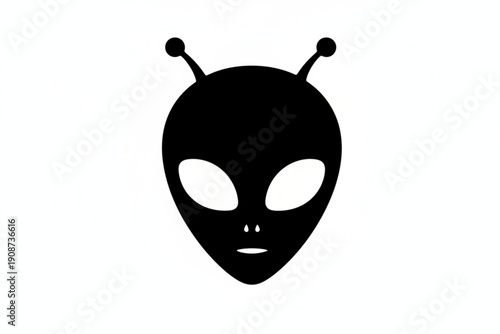 Extraterrestrial Silhouette: The minimalist silhouette of an extraterrestrial entity, embodying the mystique of the cosmos and the enigmatic unknown.