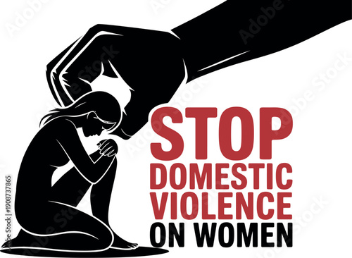 A powerful poster advocating to stop domestic violence against women