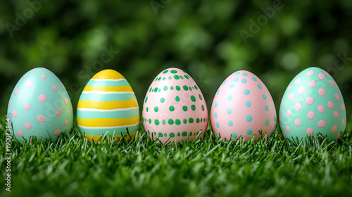 easter eggs in grass