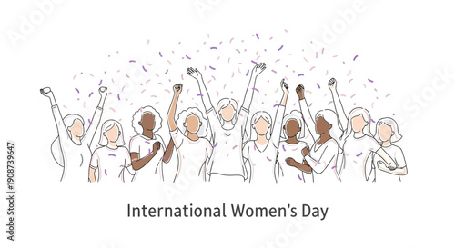 Diverse Women Celebrating International Womens Day Together.