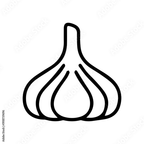 Garlic Line Art Icon