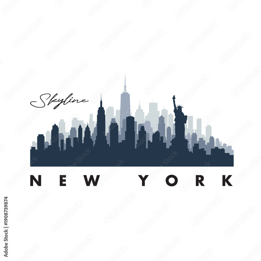Naklejka premium new york city skyline