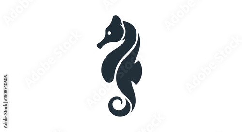 Stylized silhouette of a seahorse