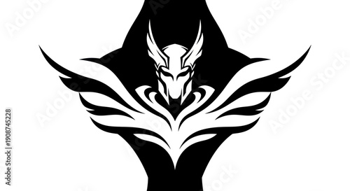 Abstract warrior silhouette design