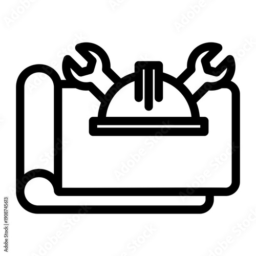 construction method Line Icon