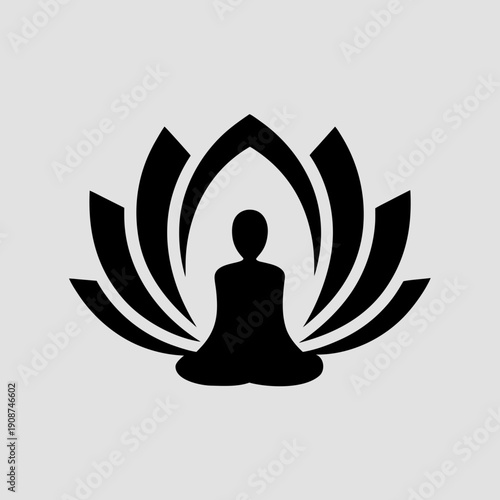 Serene person meditating in lotus position for mindfulness