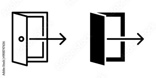 Exit door icon, element icon for business opportunities, Design Branding, Print, and Digital Media