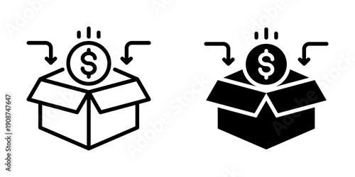 Crowdfunding icon, element icon for business opportunities, Design Branding, Print, and Digital Media