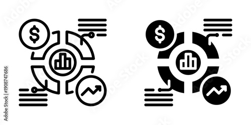 Market penetration icon, element icon for business opportunities, Design Branding, Print, and Digital Media