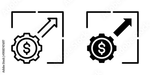 Expand income icon, element icon for business opportunities, Design Branding, Print, and Digital Media