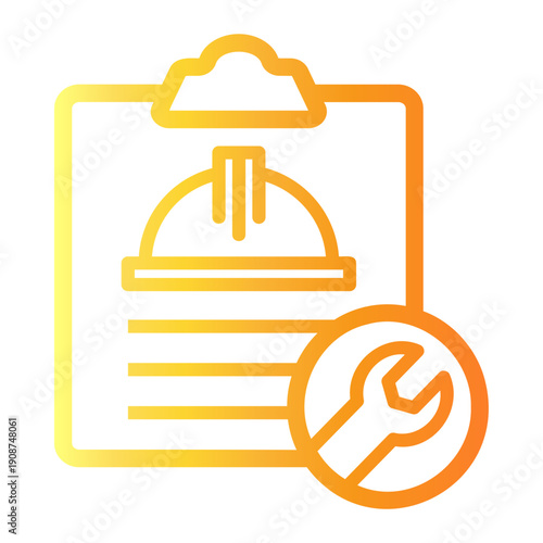 plan Line Gradient Icon