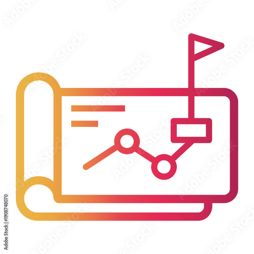 planning Line Gradient Icon
