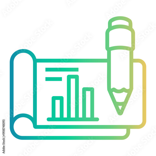 plan Line Gradient Icon