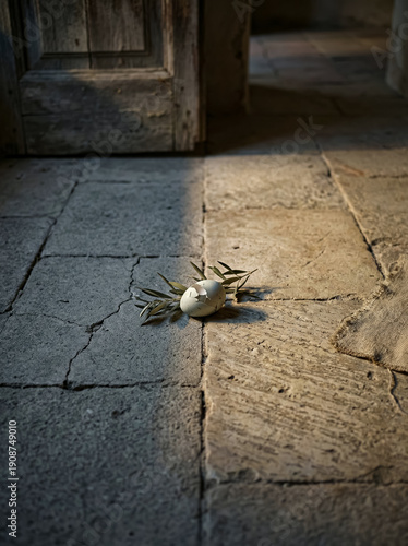 Rustic Easter Aesthetic - Dramatic Natural Light and Vintage Textures