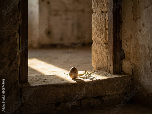 Rustic Easter Aesthetic - Dramatic Natural Light and Vintage Textures