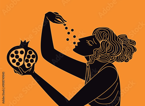 persephone eating seven pomegranate seeds