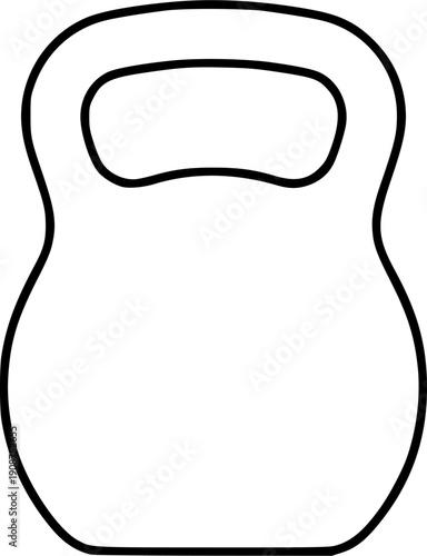 
Minimalist kettlebell line art vector illustration isolated on white background for fitness gym workout strength training health branding and sport icon 