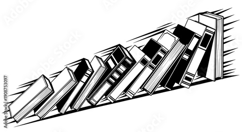 Feather Quill Writing on Parchment Scroll in Inkwell Vector Illustration