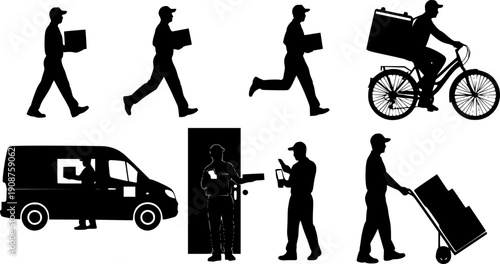 Delivery Man Silhouette	