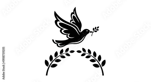 Dove of peace vector illustration