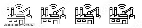 Smart Manufacturing  Icon Set Different Style Collection