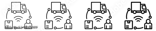 Digital Supply Chain  Icon Set Different Style Collection