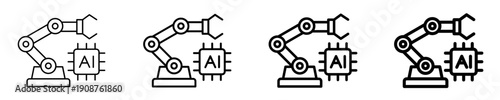 Industrial Intelligence  Icon Set Different Style Collection
