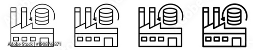 Industrial Data Exchange  Icon Set Different Style Collection