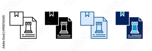 Brand Strategy Icon Set Multiple Style Collection