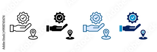 Brand Positioning Icon Set Multiple Style Collection